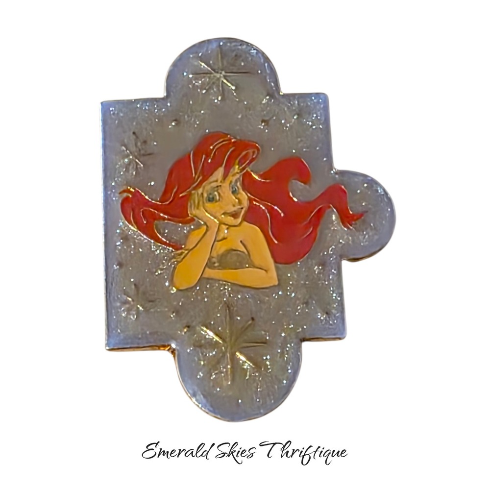 Disney Pin 529 Just the Girls Puzzle Piece Set Ariel little mermaid. Free ship